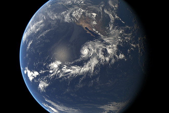 Satellite view of Hurricane Andres June 2015