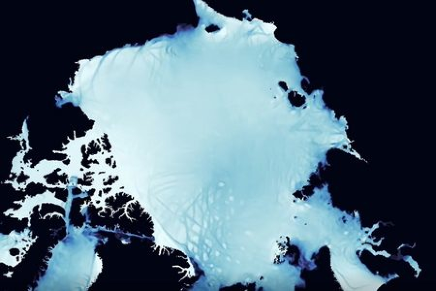 Cracks in Arctic sea ice