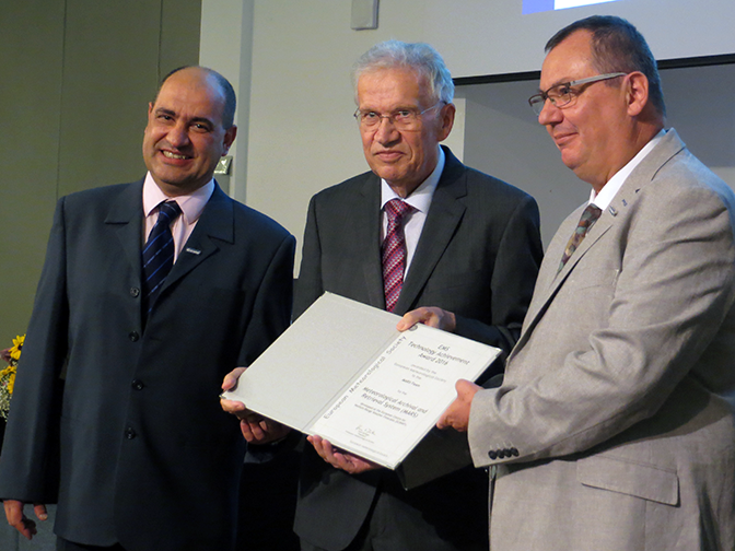 Manuel Fuentes, EMS President Horst Böttger and Baudouin Raoult