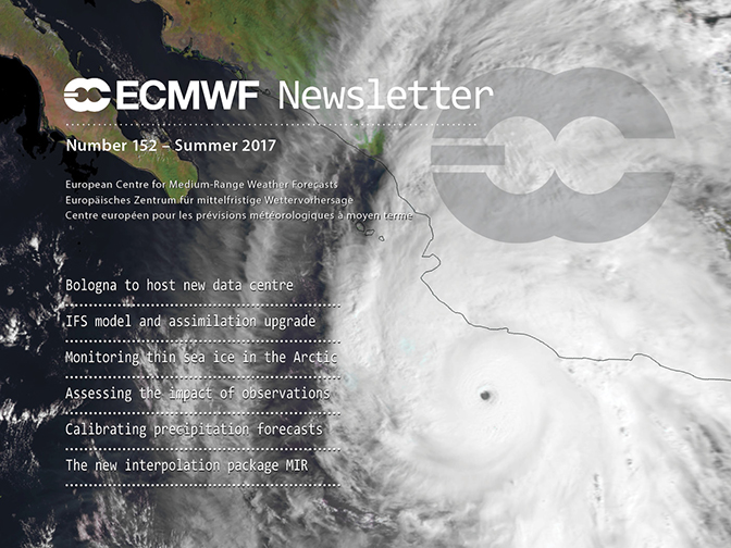 Cover of ECMWF Newsletter No. 152