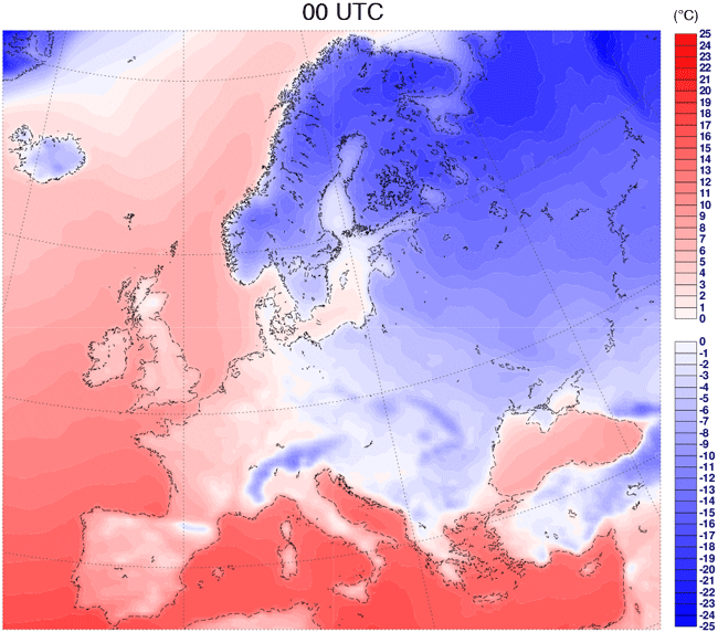 Animation of temperature January 2016 from ERA5