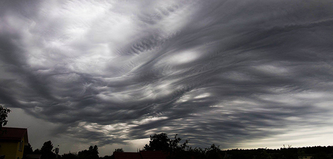 Intricate cloud patterns