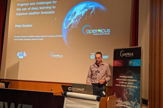 Peter Düben at the Copernicus AI workshop in Nov 2019