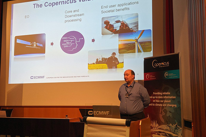 Vincent-Henri Peuch at the Copernicus AI workshop in Nov 2019