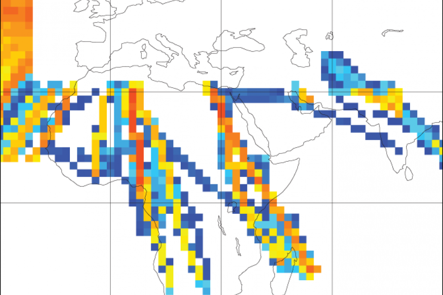 Locations of new aircraft wind measurements recently assimilated at ECMWF